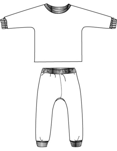 Modello di pigiama unisex Sacha - Ikatee