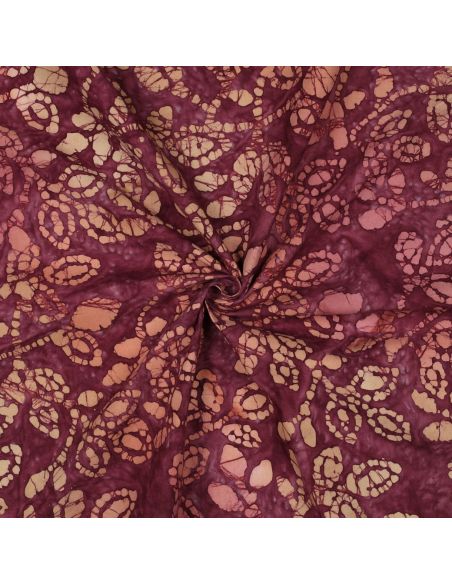 Tessuto cotone batik Méline - Ciliegia