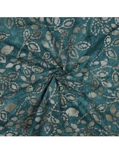 Tessuto cotone batik Méline - Blu petrolio