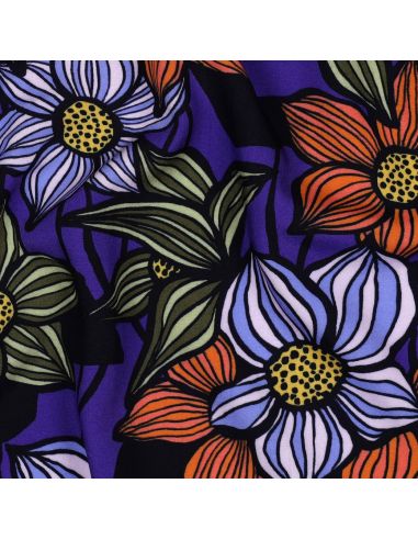 Tessuto twill viscosa Florane - Cobalto