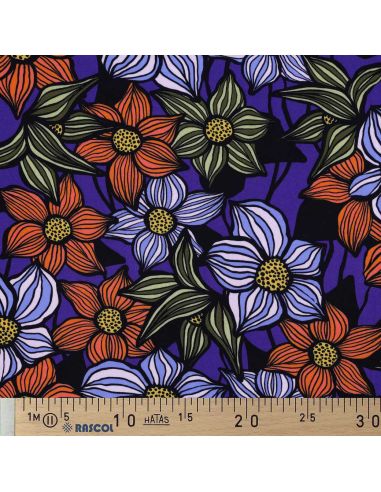 Tessuto twill viscosa Florane - Cobalto