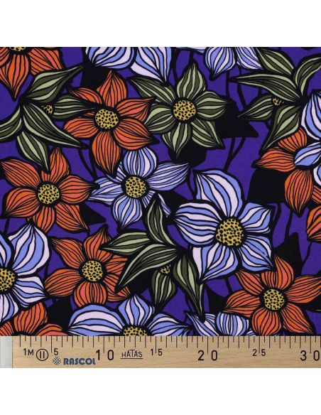 Tessuto twill viscosa Florane - Cobalto