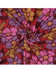 Tessuto twill viscosa Florane - Bordeaux