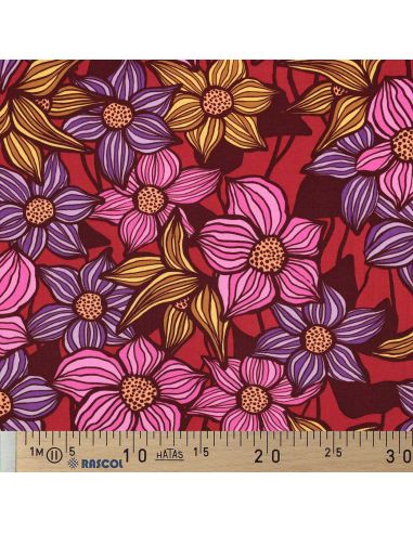 Tessuto twill viscosa Florane - Bordeaux