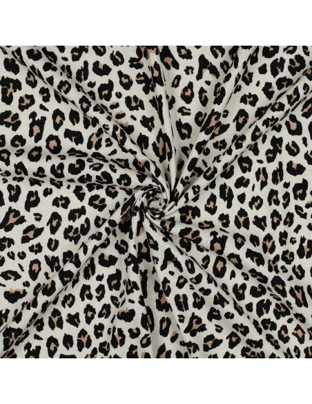 Tessuto viscosa lino Sauvage - Beige