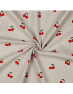 Tela di cotone canvas - Ciliegie