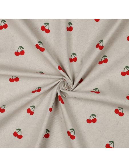 Tela di cotone canvas - Ciliegie