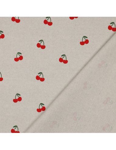 Tela di cotone canvas - Ciliegie