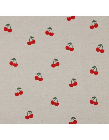 Tela di cotone canvas - Ciliegie