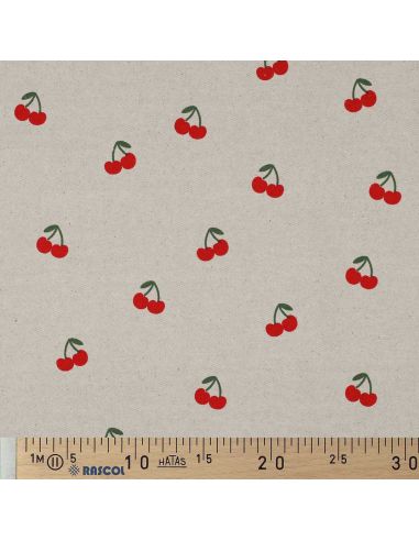 Tela di cotone canvas - Ciliegie