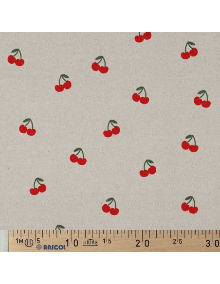 Tela di cotone canvas - Ciliegie