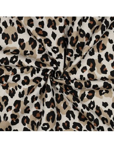 Tela di cotone canvas - Leopardo