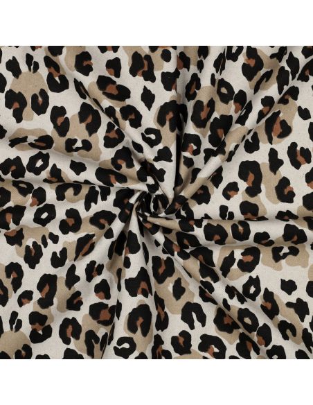 Tela di cotone canvas - Leopardo