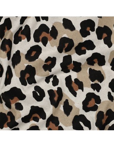 Tela di cotone canvas - Leopardo
