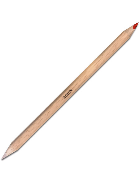 Gesso per tessuti bicolore Bohin - Bianco e rosso