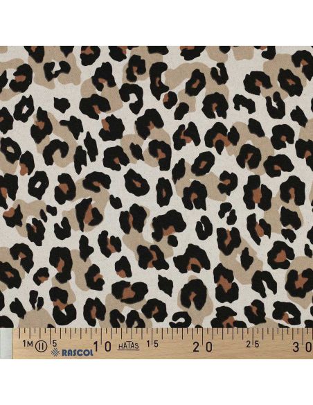 Tela di cotone canvas - Leopardo