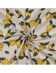 Tessuto tela impermeabile effetto lino - Limoni