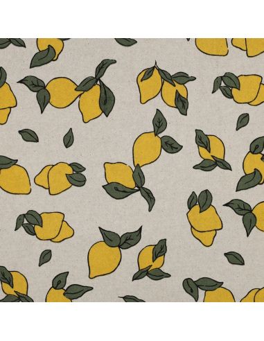 Tessuto tela impermeabile effetto lino - Limoni