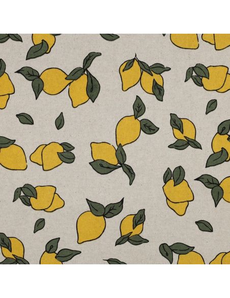 Tessuto tela impermeabile effetto lino - Limoni