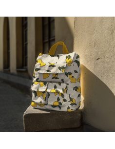 Tessuto tela impermeabile effetto lino - Limoni 2
