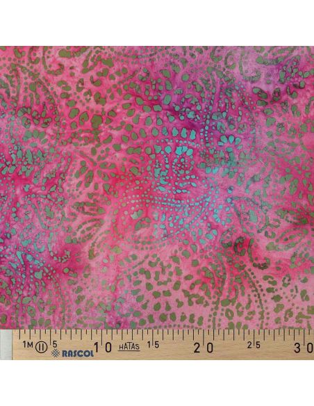 Tessuto viscosa batik Kaona - Rosa