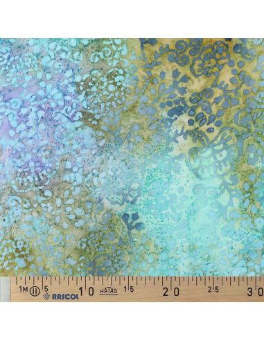 Tessuto viscosa batik Talia - Turchese