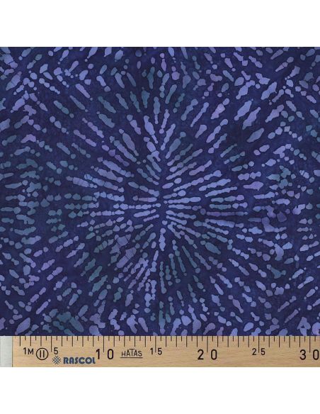 Tessuto viscosa batik Kéona - Blu marino
