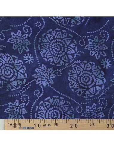 Tessuto viscosa batik Éliora - Blu marino