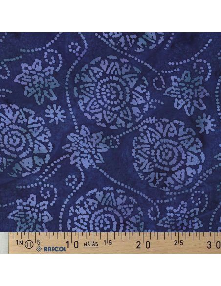 Tessuto viscosa batik Éliora - Blu marino