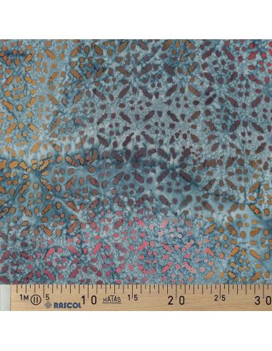 Tessuto viscosa batik Soléane - Blu