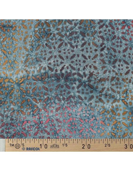 Tessuto viscosa batik Soléane - Blu