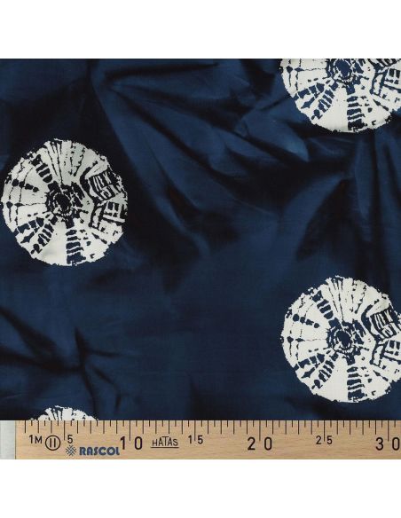 Tessuto cotone batik Solyne - Blu marino