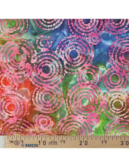 Tessuto cotone batik Fiji - Rosa