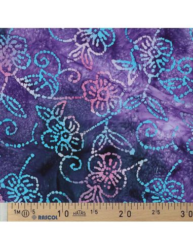Tessuto cotone batik Comino - Viola