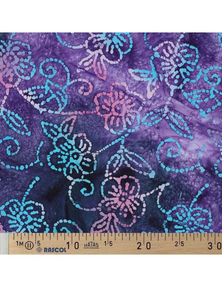 Tessuto cotone batik Comino - Viola