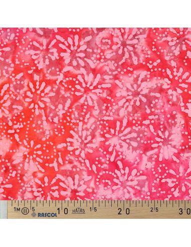 Tessuto cotone batik Orélia - Corallo