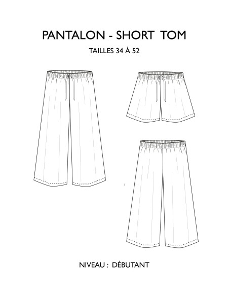 Modello di pantaloni e pantaloncini Tom - Églantine & Zoé