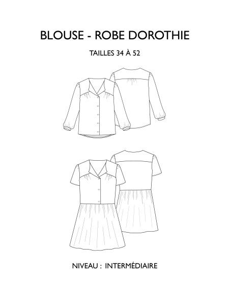 Modello di camicetta e abito Dorothie - Églantine & Zoé