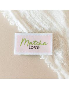 Etichetta tessuta da cucire Matcha love