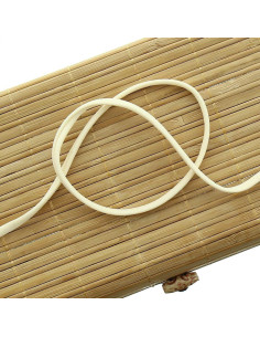 Cordoncino spaghetti lycra 5 mm - Ecru