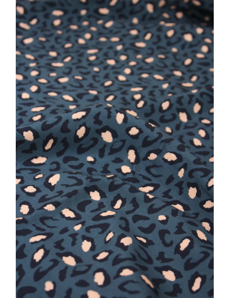 Tessuto viscosa Bagheera Blu - Églantine & Zoé