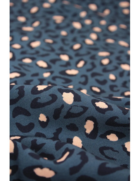 Tessuto viscosa Bagheera Blu - Églantine & Zoé