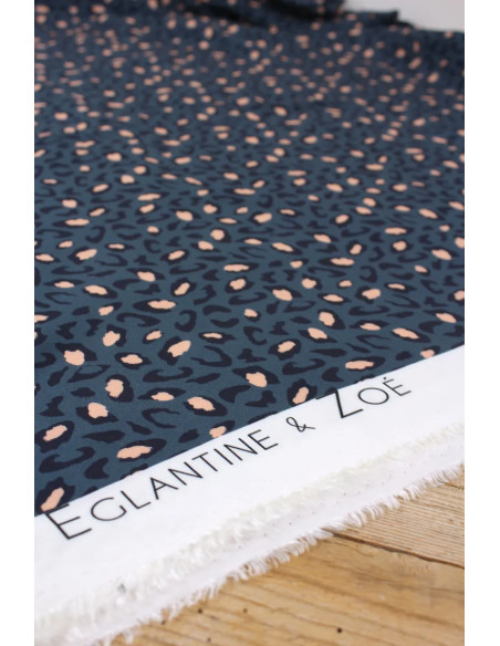 Tessuto viscosa Bagheera Blu - Églantine & Zoé