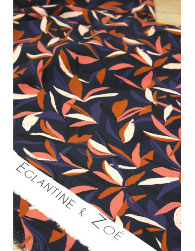 Tessuto viscosa Mowgli Blu inchiostro - Églantine & Zoé
