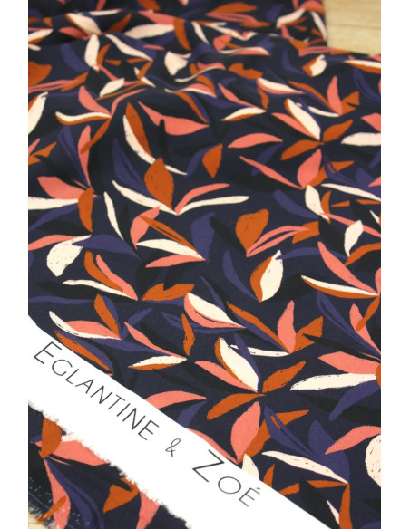 Tessuto viscosa Mowgli Blu inchiostro - Églantine & Zoé