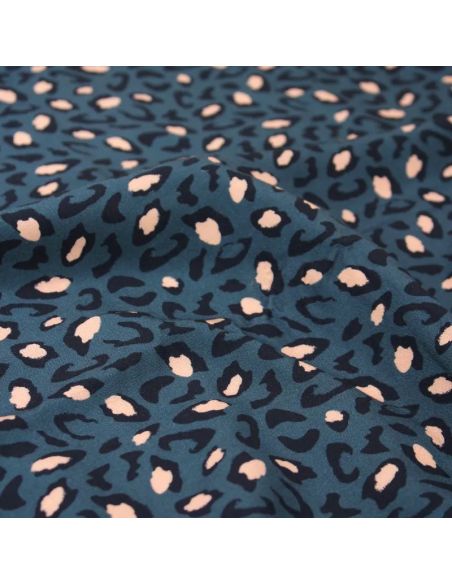 Tessuto viscosa Bagheera Blu - Églantine & Zoé