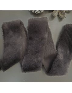 Nastro in finta pelliccia - Grigio ardesia