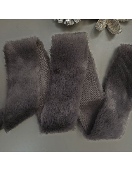 Nastro in finta pelliccia - Grigio ardesia