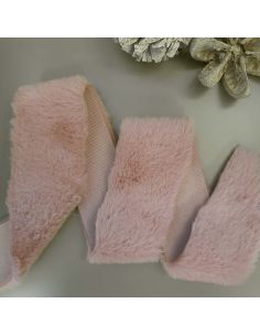 Nastro in finta pelliccia - Rosa antico