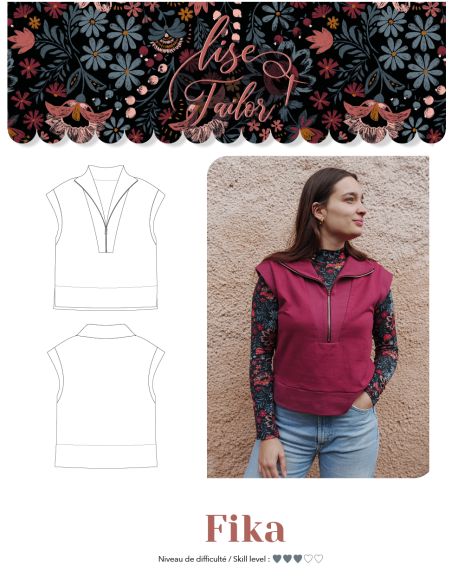 Modello di gilet senza maniche - Fika - Lise Tailor